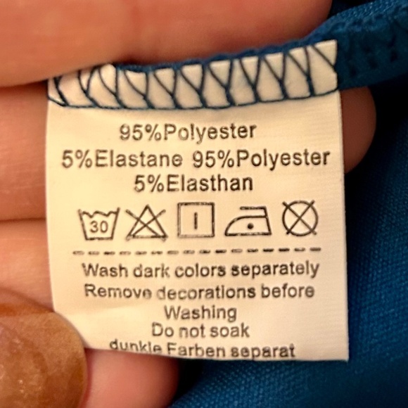 GRACE KARIN Teal Peplum Dress Top, 3/4 sleeves, NEVER WORN, Size Medium - Picture 6 of 7